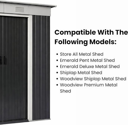 Metal Shed Replacement Door Slides (2-Pack) - Compatible with Yardmaster, Outsunny & More - Glides for Outdoor Storage, Garden Shed Door Repair Hardware