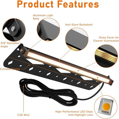 Teekuv 8 Pack 12 Inch LED Hardscape Lighting, 6W Retaining Wall Lights IP65 Waterproof Paver Lights, 12V AC/DC Low Voltage Outdoor Soft White 2700K Landscape Wall Lighting 50,000 Hours Lifespan