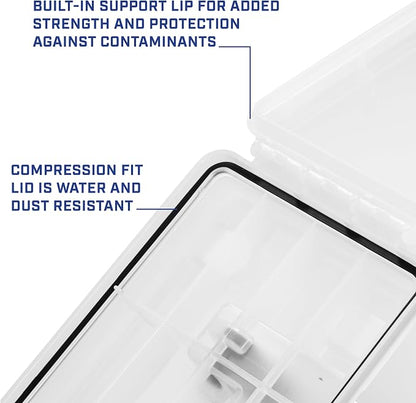 Sheffield Ammo Box Made in USA, Stackable Lockable Ammo Storage Box, Frost | XL & Standard Lockable Storage Box, Water & Dust Resistant Dry Box, Secures Hunting Gear, Gun Accessories, Supplies, Bullets