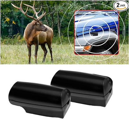 Car Deer Warning Whistles Device, 2PCS Waterproof Vehicle Horn Sensor Repellent with Adhesive Tapes, Automotive Exterior Animal Alert Accessories, Universal for SUVs Trucks Motorcycles