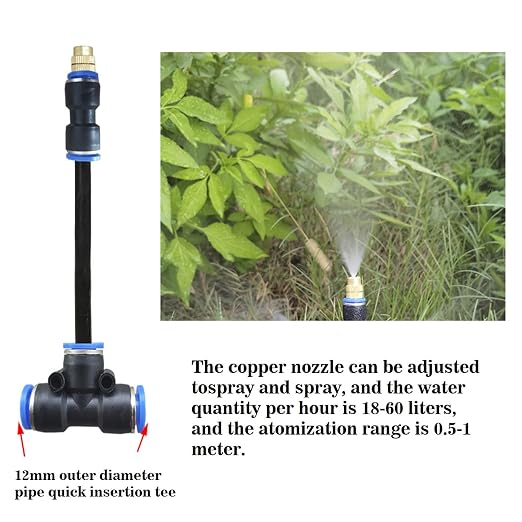 Update Drip Irrigation Kit, 98FT Automatic Watering System with 25 Replaceable 360° Bendable Sprayers, Atomizing Copper Nozzles for Garden, Plant, Lawn, Patio and Yard.(25)