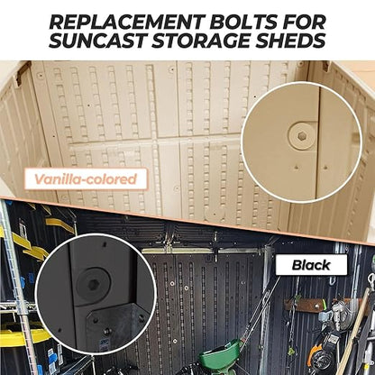 12PCS Storage Sheds Replacement Bolts with Screwdriver,Compatible with Suncast Storage Sheds,Suncast Shed Accessories,Replacement Screws for Suncast Storage Sheds