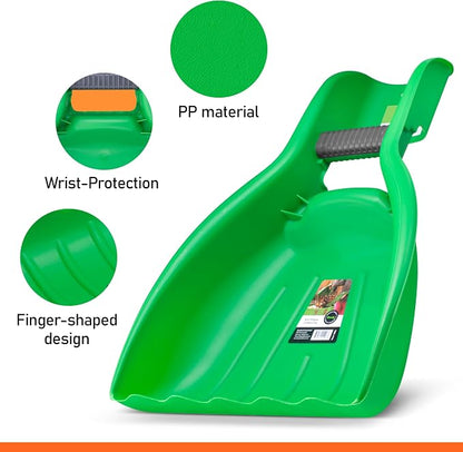 Leaf Collector, Leaf Scoops, Hand Rake for Leaf Picker Upper Gardening Hand Tools, Lawn Cleaning Garden Rake 1 Pair Leaf Scoop, Green Plastic Leaf Grabber, by Superio