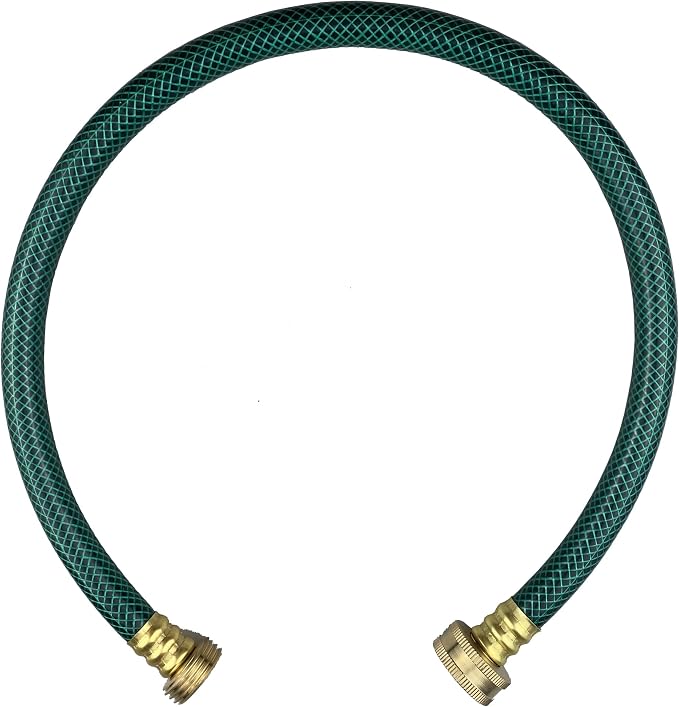 Darnassus PVC Garden Hose 1/2 Inch Green Heavy Duty Water Hose with Solid Brass Fittings,No Leaking, Flexible,for outdoors,Lawns,Patio (2 FT, Green, Brass Fittings)