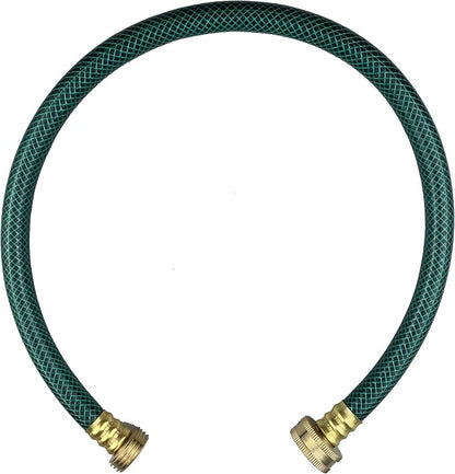 Darnassus PVC Garden Hose 1/2 Inch Green Heavy Duty Water Hose with Solid Brass Fittings,No Leaking, Flexible,for outdoors,Lawns,Patio (2 FT, Green, Brass Fittings)