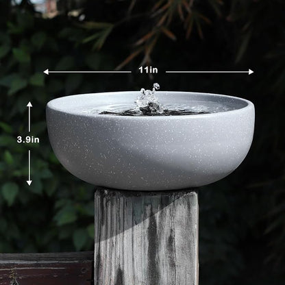 Solar Bird Bath,11.2" Solar Fountain birdbaths for Outdoors,Bird Bath Bubbler,for Garden Patio Terrace Decoration