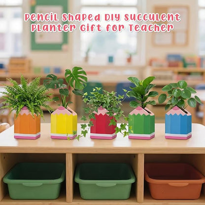 Beeveer 6 Sets Paint Your Own Succulent Planter Ceramic Mini Unpainted Flower Pots Back to School DIY Paintable Succulent Plant Pots for Kids Student Classroom Craft Project Activity
