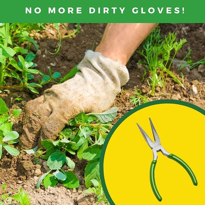 Lawn Jaws Original Shark Tooth Weed Puller Tool – Handheld Root Removal Weeder for Dandelion, Crabgrass & Broadleaf Weeds – Heavy Duty Garden Weeding Tool for Lawn Care, Landscaping & Summer Gardening