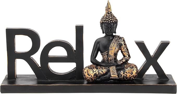 Smadeer Buddha Statue Buddah Buda - Buddah Statues for Home Decoration,Laughing Buddha Statue for Yoga feng Shui Meditation Spiritual Room Decor,Buddha Decor Indoor, Relax Budha Zen Decor