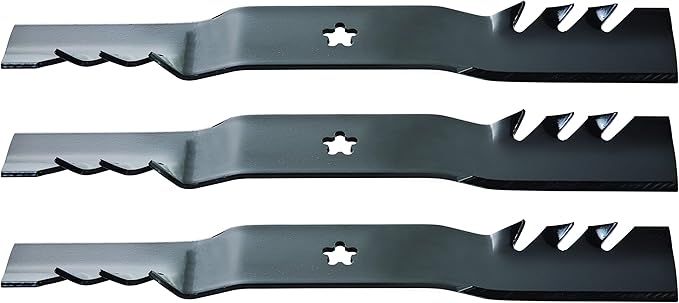 Oregon Lawn Mower Blades, 3 Pack, Gator G3 Mulching Blades, Lawn Mower Parts, 18-7/16" Length, 54" Deck, Fits Most Standard Mowers Such as Ariens, AYP, Craftsman, Dixon, Husqvarna and More (95-605)