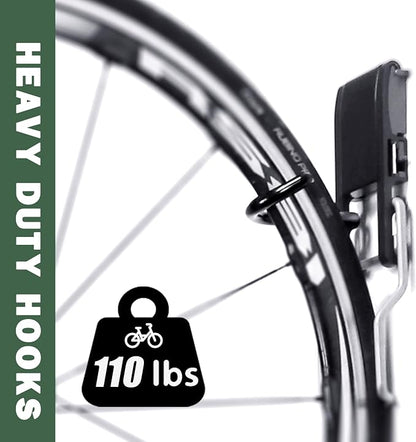 Heavy Duty Wall Mount Bicycle Holder/Hanger/Hook Bicycle Storage for Garage/House, Bike Accessories, Holds up to 110 lbs, 4 Pack