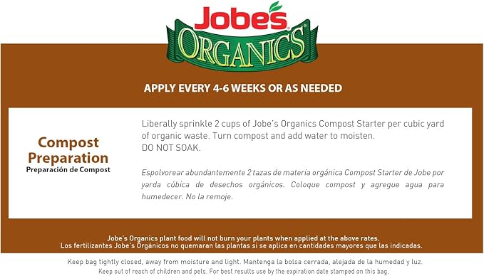 Jobe's Organics Fast Acting Granular Fertilizer Compost Starter, Easy Plant Care Compost Accelerator, 4 lbs Bag