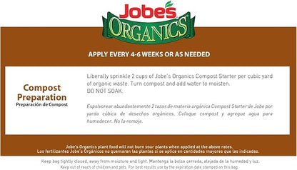 Jobe's Organics Fast Acting Granular Fertilizer Compost Starter, Easy Plant Care Compost Accelerator, 4 lbs Bag