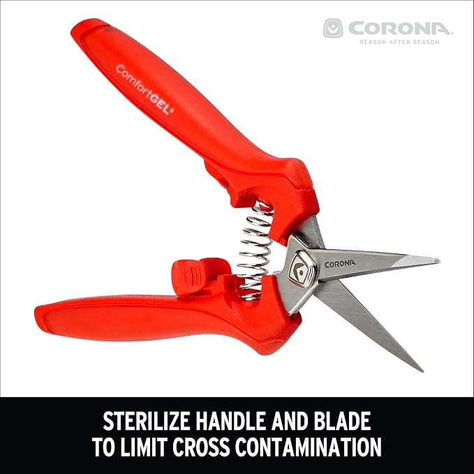 Corona FS 3214D ComfortGEL Leaf & Stem Micro Snips, Orange (Pack of 6)