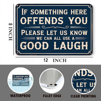 mmiishe Funny Man Cave Decor Vintage Metal Signs Rustic Metal Wall Decor for Garage Bar Gate Office Home Decor Gifts for Women Men Friend Wall Art Birthday Anniversary Decoration 8x12 Inches