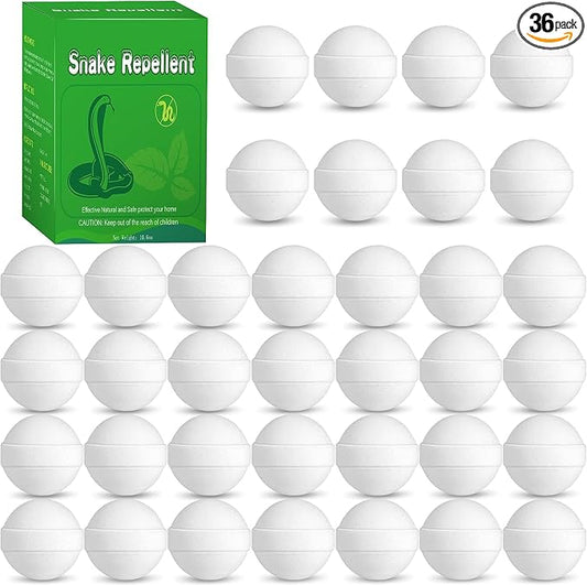 36 Pack Snake Repellent for Yard Powerful, Keep Snake Away Repellent for Outdoor Garden Indoor Lawn, Moth Balls for Snake Rattlesnake Repellent, Pet Safe