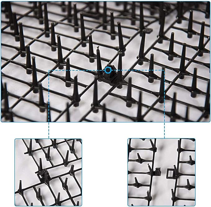 2 Pack 6.5ft Cat Scat Mat with Soft Spikes, 13ft Humane Indoor/Outdoor Cat Deterrent Strips for Garden Borders, Countertops & Furniture, 78" x 11" Each
