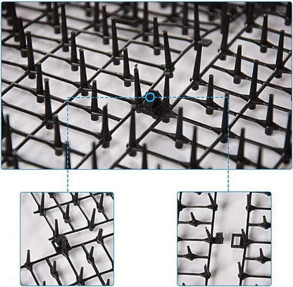 2 Pack 6.5ft Cat Scat Mat with Soft Spikes, 13ft Humane Indoor/Outdoor Cat Deterrent Strips for Garden Borders, Countertops & Furniture, 78" x 11" Each