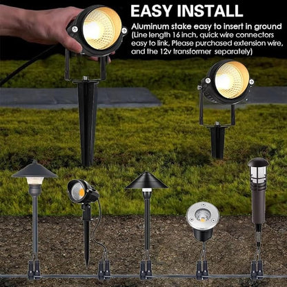 5W Spot Lights Outdoor 5000K Daylight White Flag Pole Light 12V~24V AC/DC LED Landscape Spotlights, Waterproof Low Voltage Landscape Lighting for Yard (8)