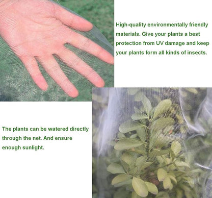 Plant Cover Bags, 4.6X 3.4 Feet Reusable Thicken Encrypted Garden Netting Mesh with Drawstring, Fruit Tree Plant Protect Netting, Plant Cover for Pest, Insect Bird Barrier Netting (2 Pcs)
