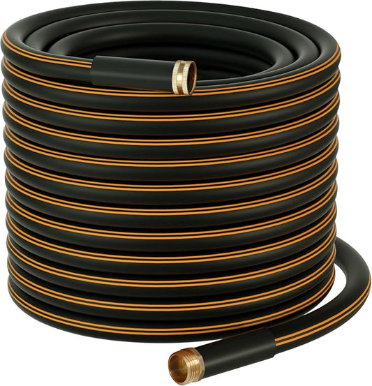 Atlantic Heavy Duty Garden Hose 200 ft x 5/8 Inch Black Color Water Hose.(200 Feet)
