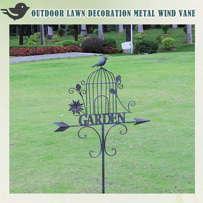Decorative Garden Stakes，Metal Garden Sign Yard Decorations Outdoor | 58"H Decorative Metal Garden Stakes Outdoor Lawn Backyard Porch Pathway Decor