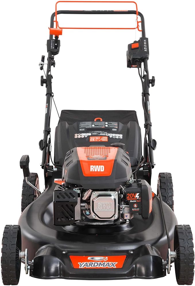 24 in. 201cc Electric Start Select PACE 6 Speed CVT High Wheel RWD 3-in-1 Gas Walk Behind Self Propelled Lawn Mower