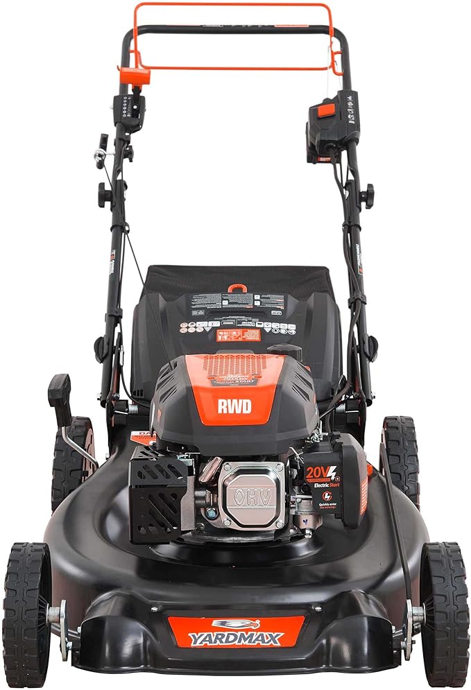 24 in. 201cc Electric Start Select PACE 6 Speed CVT High Wheel RWD 3-in-1 Gas Walk Behind Self Propelled Lawn Mower w/Blower