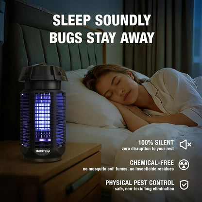 BALDR Bug Zapper Outdoor Indoor, 20W Power & 4200V Instant Grid Mosquito Repellent, Coverage of 1/2 Acre Fly Trap for Patio, Backyard, Home