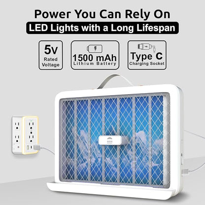 WBM Smart Electric Bug Zapper, LED UV Light Trap Mosquito, Portable & Wall-Mountable High-Voltage Electric Mosquito Bug Zapper Indoor & Outdoor with Safety Mesh