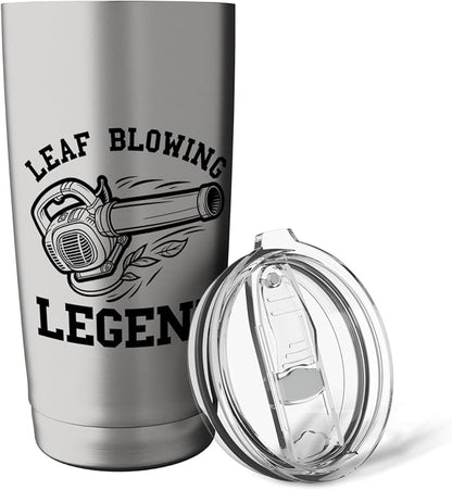 Leaf Blower Legend Landscaping Funny Lawn Care For Men Yard Stainless Steel Insulated Tumbler