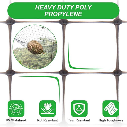 SPORTYOUTH Bird Netting Garden Deer Fence Netting Heavy Duty 5x100 ft | Premium PP Material, Anti Birds Chicken Squirrels, Animals Barrier Net for Fruits Trees Vegetables Plants Flowers Protection