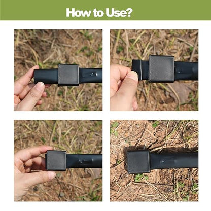 105PCS 5/8" Drip Irrigation Tape Connector Fitting Kit Include 50PCS Connectors,50PCS Tape Row Ends,5PCS Irrigation Coupling Irrigation Equipment for 5/8" Drip Line Garden Irrigation