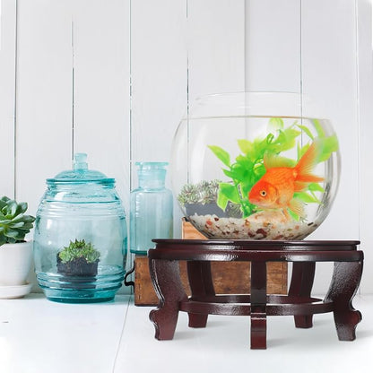 Colingmill 15.75 Inches Wooden Planter Stand Indoor Chinese Vase Fishbowl Display Stands Asian Vase Pot Traditional Stands for Home Indoor Plants Outdoor Decoration