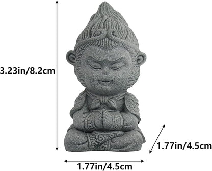 Meditating Buddha Statue Buddha Aquarium Decorations Betta Fish Tank Sandstone Accessories for Indoor Fish Tank Aquarium Decor (M2)