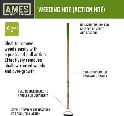 AMES 3-pc. Weeding Kit with Action Hoe, 2-Prong Hoe, and Weed Cutter