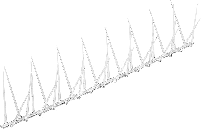 Bird B Gone - EnviroSpike Plastic Bird Spikes (100' Kit) - Humane Deterrent - Stops Pigeons & Birds from Roosting - UV-Stabilized Polycarbonate - for Rooftops, Ledges, Fences, Etc - Made in USA