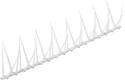Bird B Gone - EnviroSpike Plastic Anti Bird Spikes (24' Kit) - Humane Deterrent - Stops Pigeons & Birds from Roosting - UV-Stabilized Polycarbonate - for Rooftops, Ledges, Fences, Etc - Made in USA