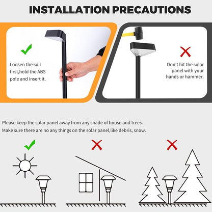 8 Pack Solar Pathway Lights Outdoor, Bright LED Solar Landscape Lights, Waterproof Solar Garden Lights for Yard, Patio, Walkway, Lawn, Driveway(Cold White, 8 Pack)