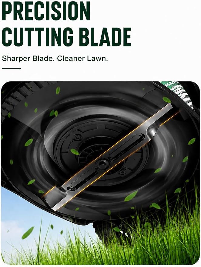 40V Cordless Lawn Mower, 16-Inch Brushless Electric Push Mower with 4.0Ah Battery & Charger, 2-in-1 Mulching and Bagging, 5-Position Height Adjustment, Lightweight Foldable Design, Viridian