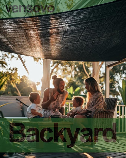 vensovo 30% Sunblock Shade Cloth Net Black Resistant - 6x20 Ft Garden Shade Mesh for Plant Cover, Greenhouse, Chicken Coop, Kennels, Tomatoes Plants
