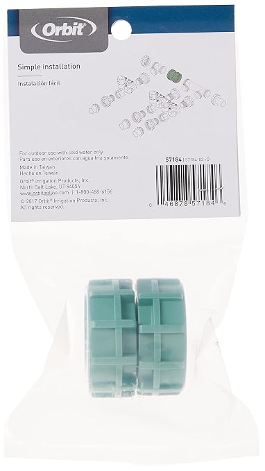 Orbit 57184 Green Heavy Duty Swivel Double Union Coupler (Pack of 2)