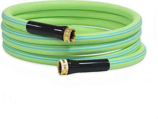 Atlantic 12 ft Female to Female Garden Hose, Green 5/8" Leader Water Hose | Perfect for Hose Reels & Dehumidifiers – with Solid Brass Connectors
