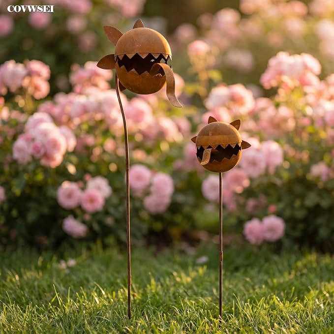 Garden Decor for Outside - Metal Venus Flytrap Garden Stakes Decorative, 31 Inch Metal Carnivorous Plants for Outdoors, Yard Art Garden Decorations for Outdoor Lawn Porch Pathway