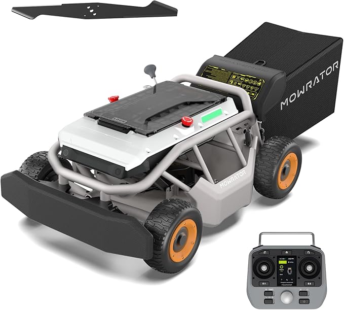Mowrator S1 4WD 12Ah Remote Control Lawn Mower, All-Season Yard Care, 75% (37°) Slope Climbing, 21" Cutting Width, 1.5–4.3" Adjustable Cutting Height, Up to 0.75 Acres