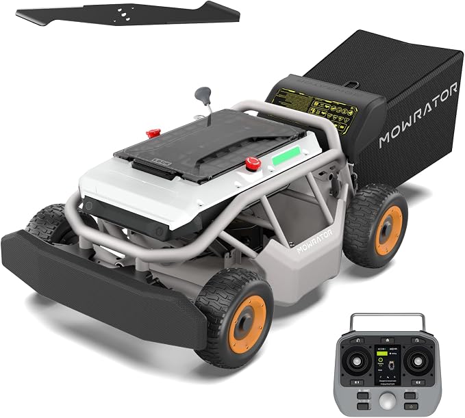 Mowrator S1 4WD 18Ah Remote Control Lawn Mower, All-Season Yard Care, 75% (37°) Slope Climbing, 21" Cutting Width, 1.5–4.3" Adjustable Cutting Height, Up to 1.12 Acres