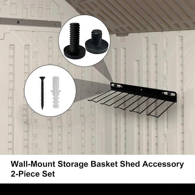 Resin Shelf Accessory Outdoor Sheds Storage,Compatible with Suncast shed Accessories,with EZ Bolt Assembly (3)