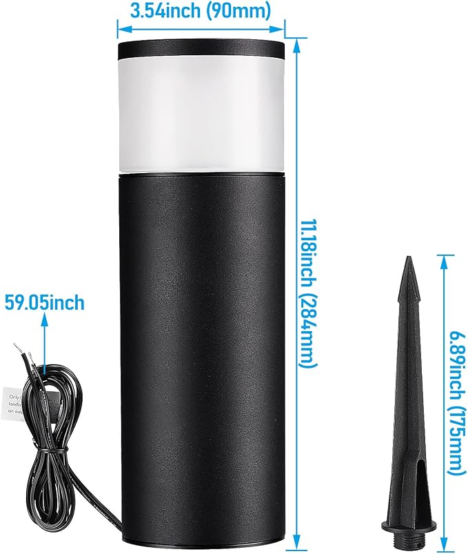 LEONLITE 4-Pack RGBCW Low Voltage Bollard Pathway Lights, 4.5W 360LM | Color Changing, 12V-24V AC/DC, IP65 Waterproof, Cast Aluminum, Multi-Color, LED Landscape Lighting for Walkway Yard Garden