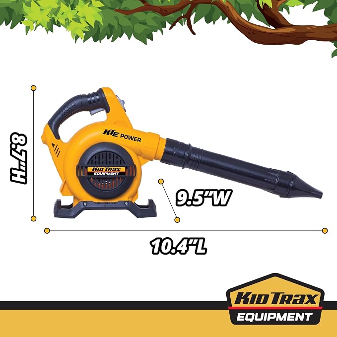 Kid Trax Leaf Blower Construction Toys - Kid Toy, Gardening Tools, Kids Leaf Blower, Tools for Kid, Pretend Play, Easy to Use, Realistic with Lights & Sounds, Toys for 3 Year Old Boys and Girls Above