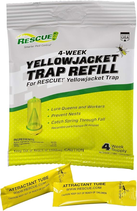 RESCUE! Yellowjacket Attractant Reusable Yellowjacket Traps – 4 Week Supply | insect-repellants